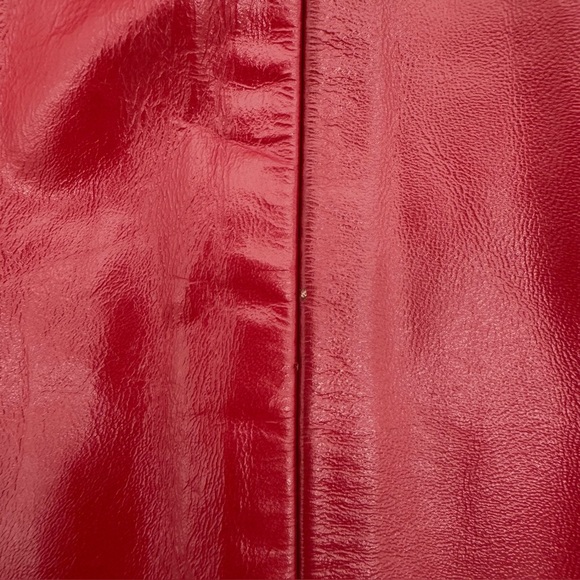 Vintage Red Leather Skirt | Berman’s | Size 6 | High-Waisted Pencil Skirt - Picture 6 of 10